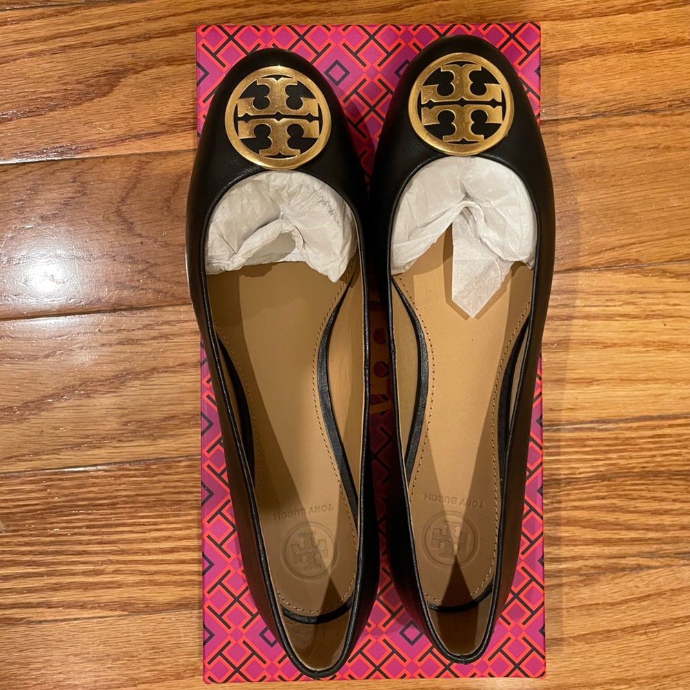 Tory Burch Black Ballet Flats